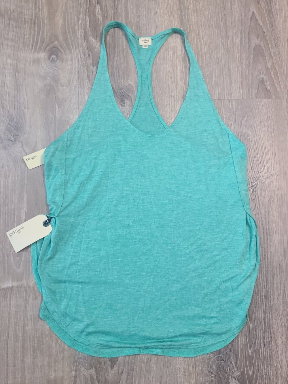 Wilfred Aritzia NWT Monceau Tank Top Heather Vervaine Teal Green - Size Small